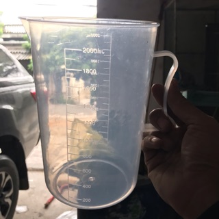 Ca nhựa 2l có chia vạch nhựa trắng trong