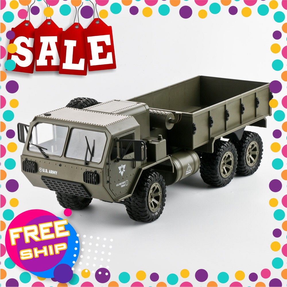 Mô Hình xe ô tô tải quân sự điều khiển từ xa Fayee FY004 FY004A US Military tỷ lệ 1:12 6WD