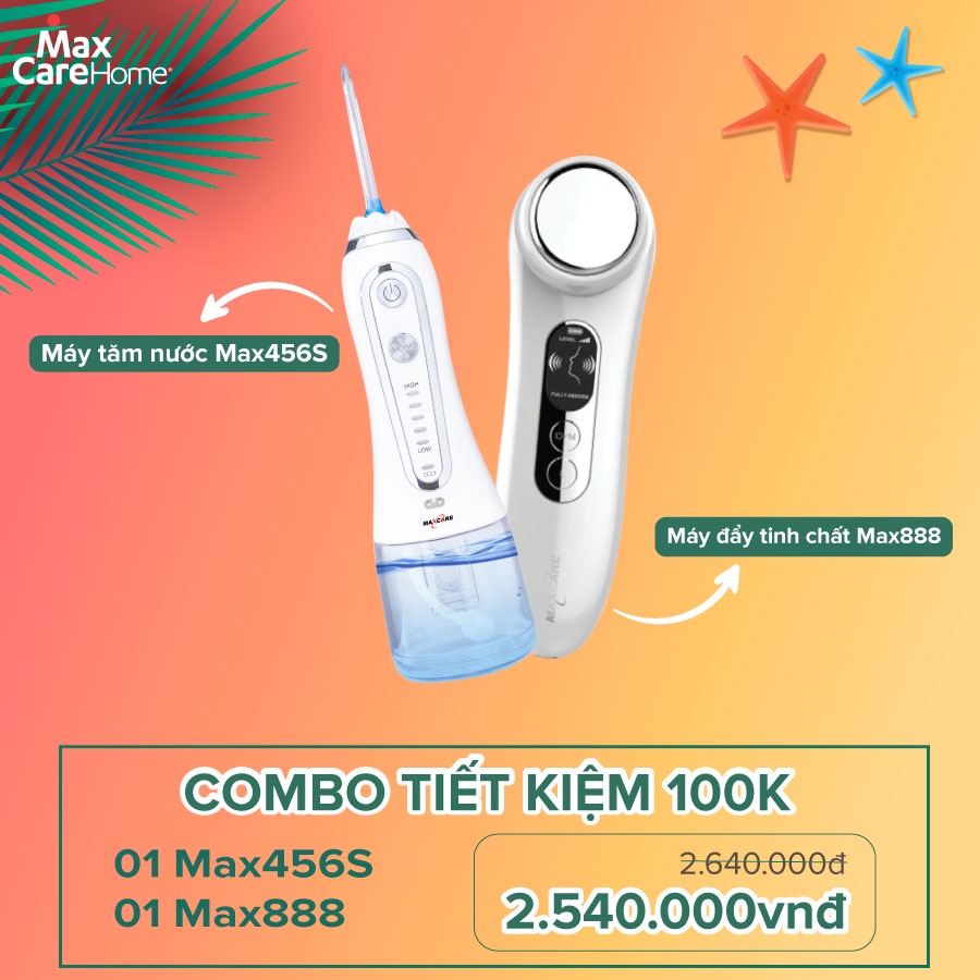 [Combo giảm 200k] Máy tăm nước cầm tay Max456S + Máy làm đẹp chăm sóc da Max888PRO/Max888,Max999,Max666