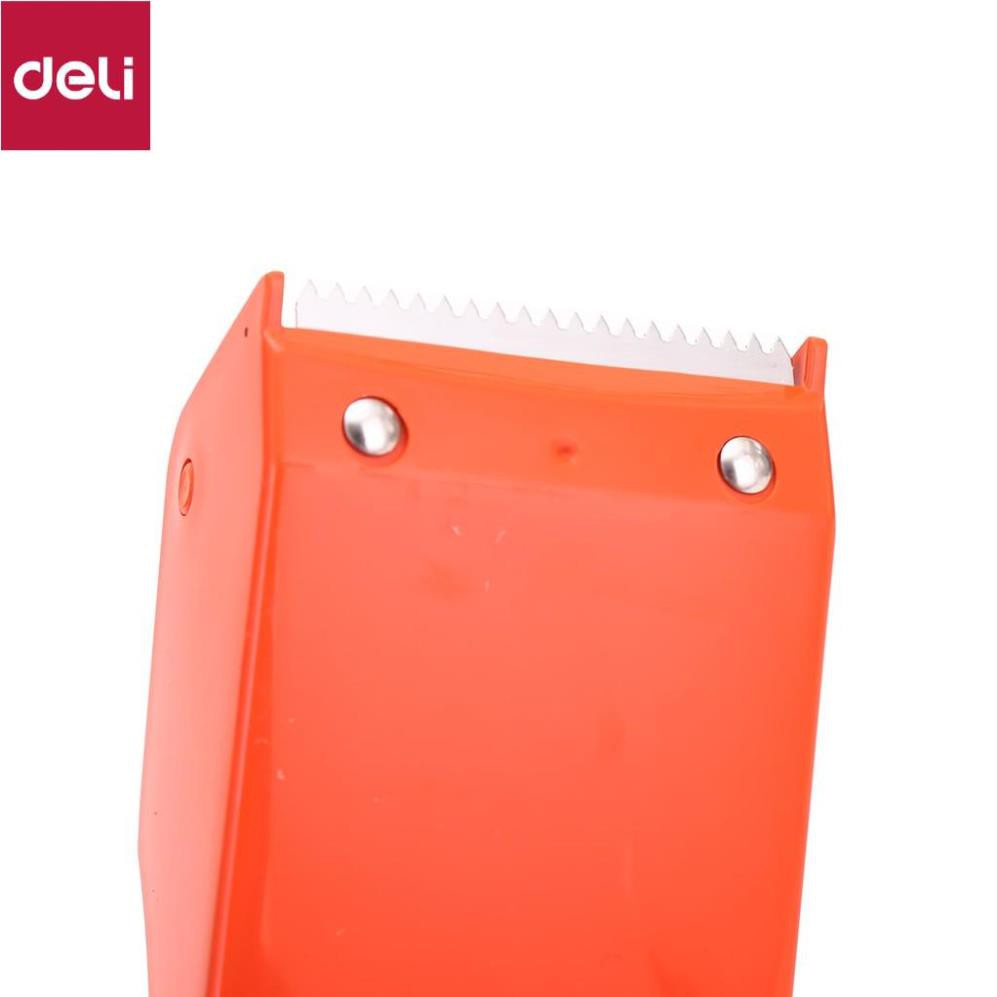 Cắt băng dính Deli - Nhựa bền chắc chắn - Cầm nhẹ tay, chắc tay - Dùng cho cuộn băng dính dưới 0.5kg - E801