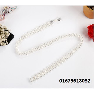 thắt lưng nữ, dây nịt ngọc trai chuổi thiết kế mới Hàn quốc HN TL100