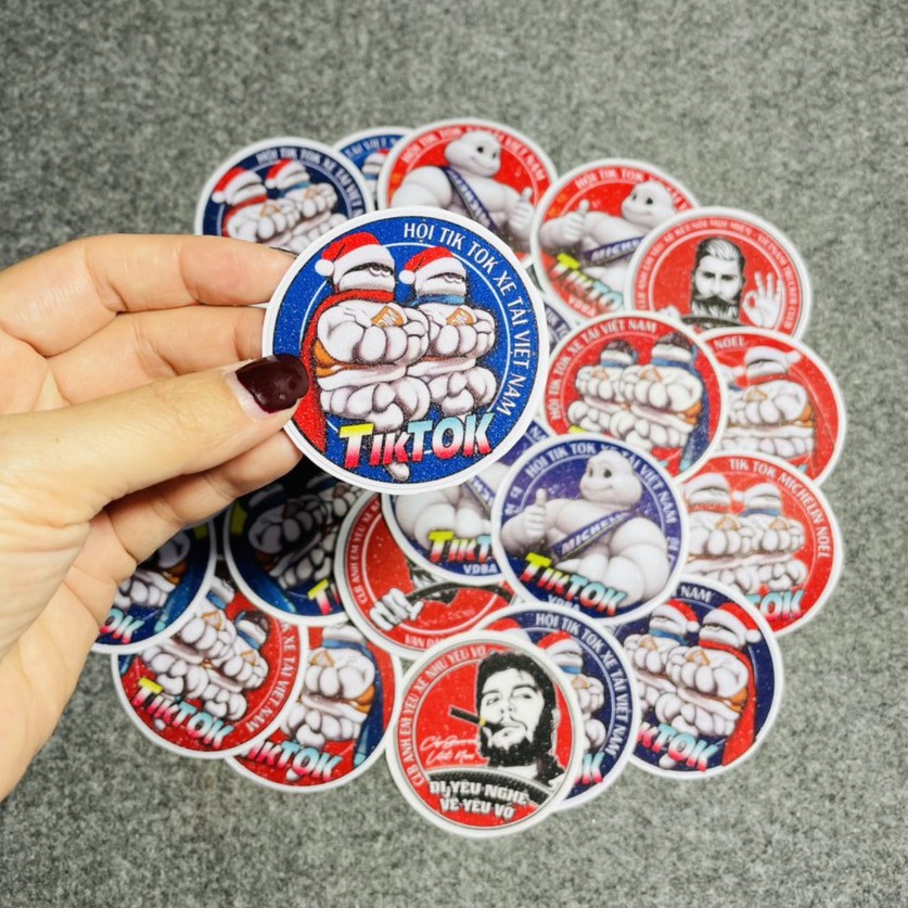15 Tem nhỏ LOGO Ông Già - Michelin - Đi Yêu Nghề [kích thước 5.5cm, CB3]