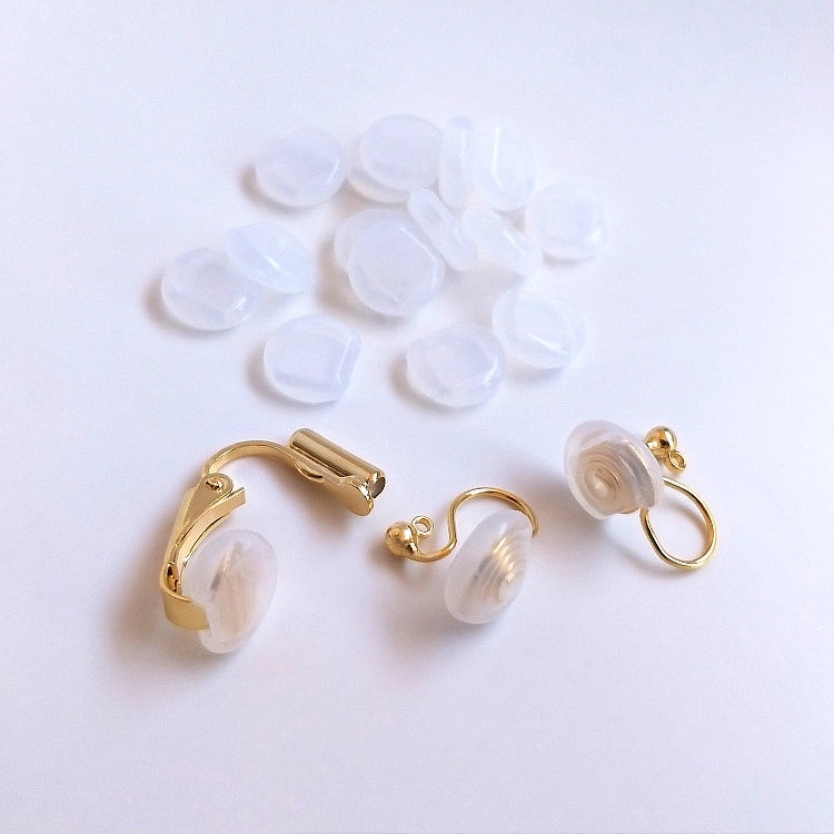 Nút gài khuyên tai cao su silicon JIUDUOLAN màu sắc trong suốt thân thiện với môi trường chống trượt