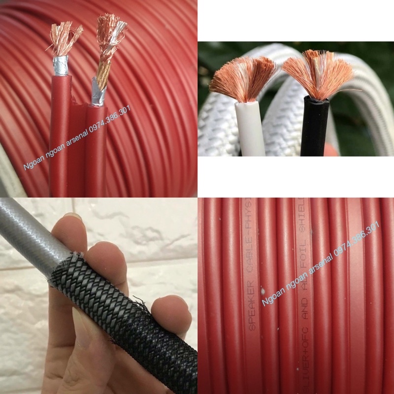 Dây loa 2* 4mm dẹt, tròn lõi bạc+ đồng cao cấp nhập khẩu FSK