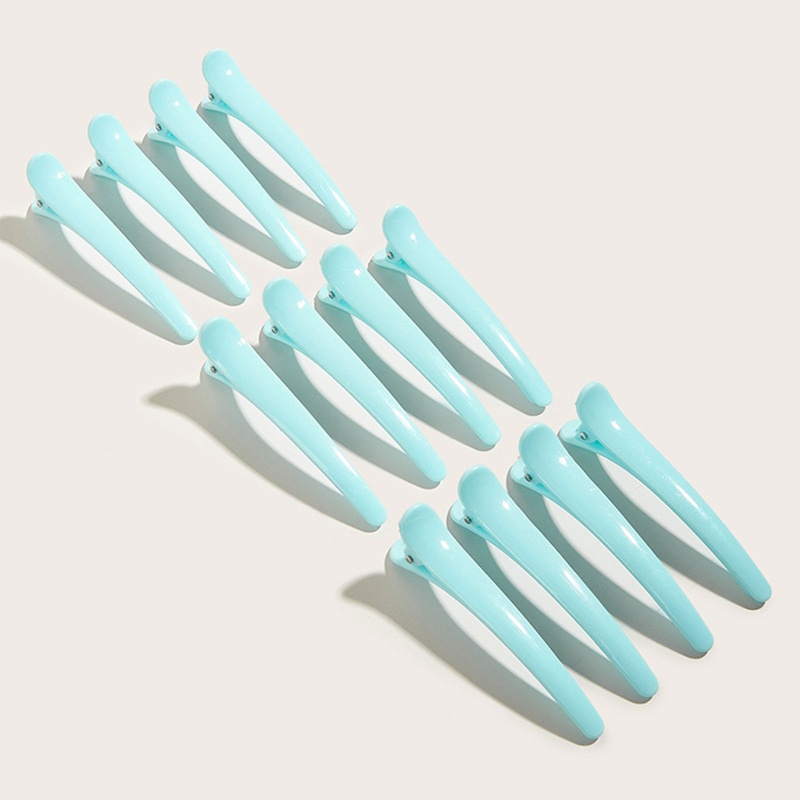 Set 12 Kẹp Tóc Mỏ Vịt Bằng Nhựa Màu Kẹo Ngọt Dành Cho Các Bữa Tiệc Thể Thao