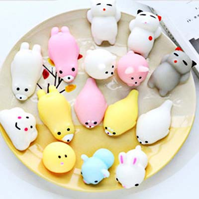 Mochi, Squishy thú dẻo dễ thương, combo 5 con không trùng mã KFD53 OV114