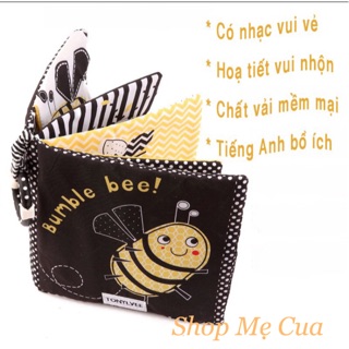 ( SÁCH CHÍNH HÃNG) Sách vải kích thích thị giác bumble bee