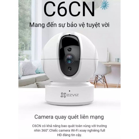 Camera không dây Wifi EZVIZ C6CN 720P (CS-CV246 720P) - Hàng Chính Hãng