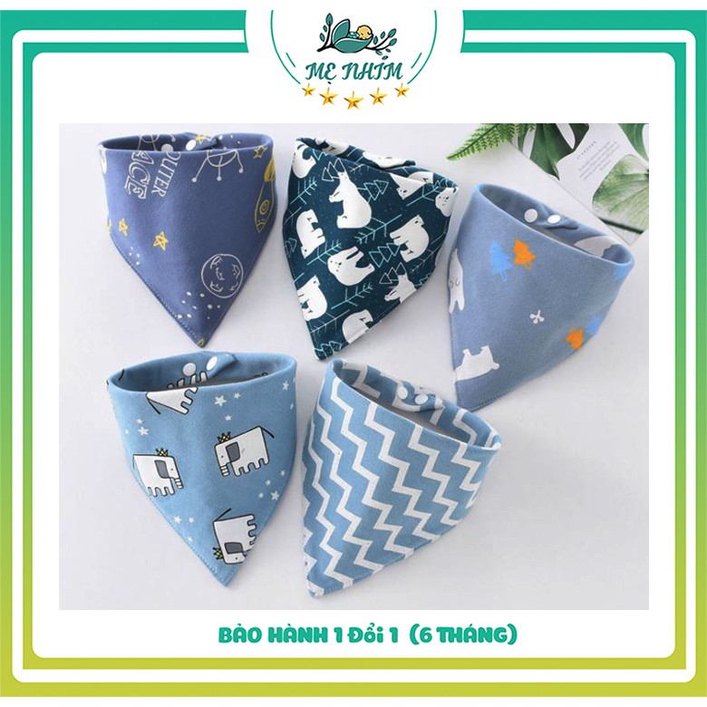 [Set 5 Yếm] Khăn Yếm Tam Giác Cotton Cho Bé, Yếm Ăn Dặm, Họa Tiết Đẹp, Chất Lượng Cao Cấp Shop mẹ nhím