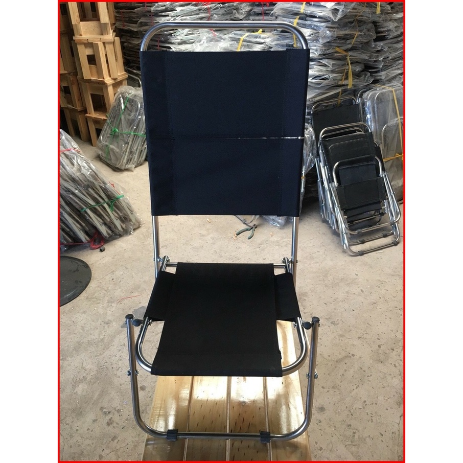 Ghế xếp inox lưng cao