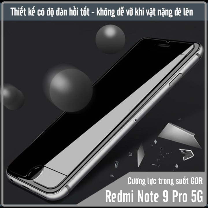 Bộ 2 miếng kính cường lực Gor cho Xiaomi Mi 10T Lite - Redmi Note 9 Pro 5G - Full Box