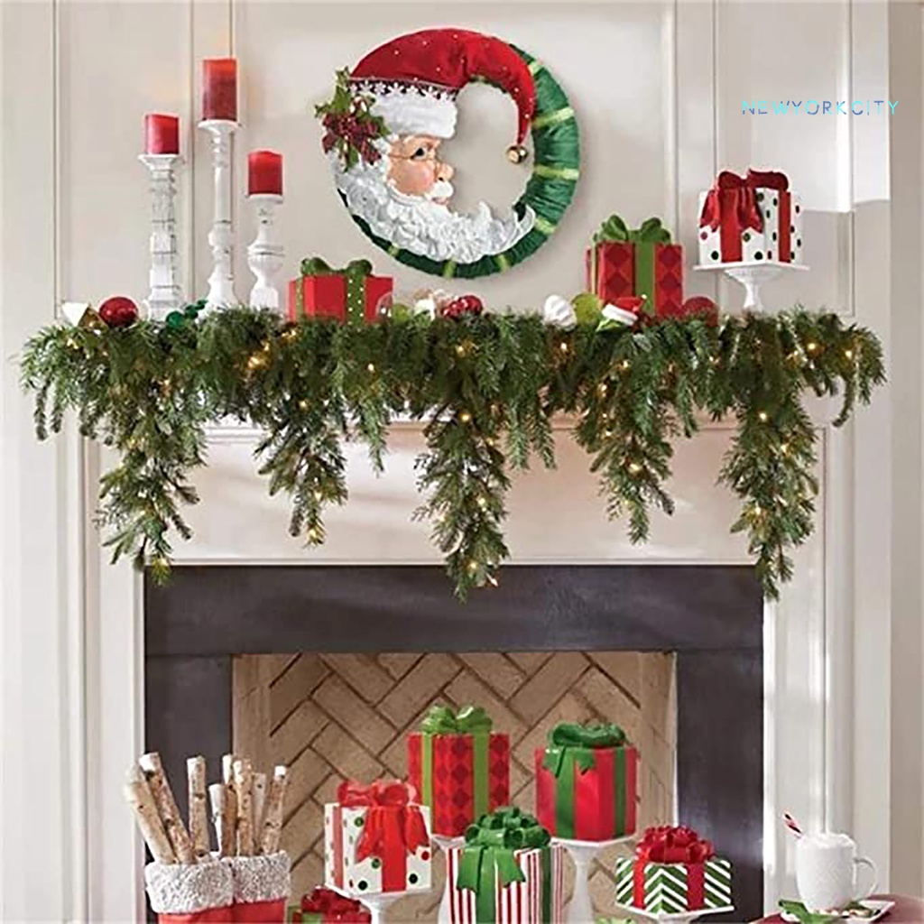 Đề Can Dán Tường / Cửa Sổ Trang Trí Giáng Sinh Hình Vòng Nguyệt Quế DIY