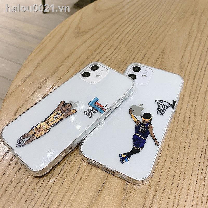 ▨™[On stock] IPhone case Creative basketball player iPhone11 mobile phone case 12pro max Apple XS MAX soft case 7/8Plus all-inclusive XR