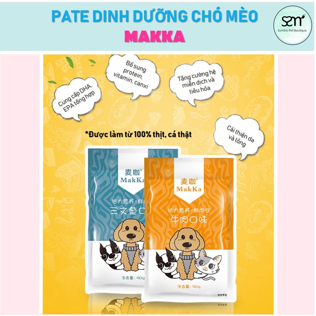 Súp cho chó mèo Makka (gói 90gr) bổ sung dưỡng chất cho các bé kén ăn