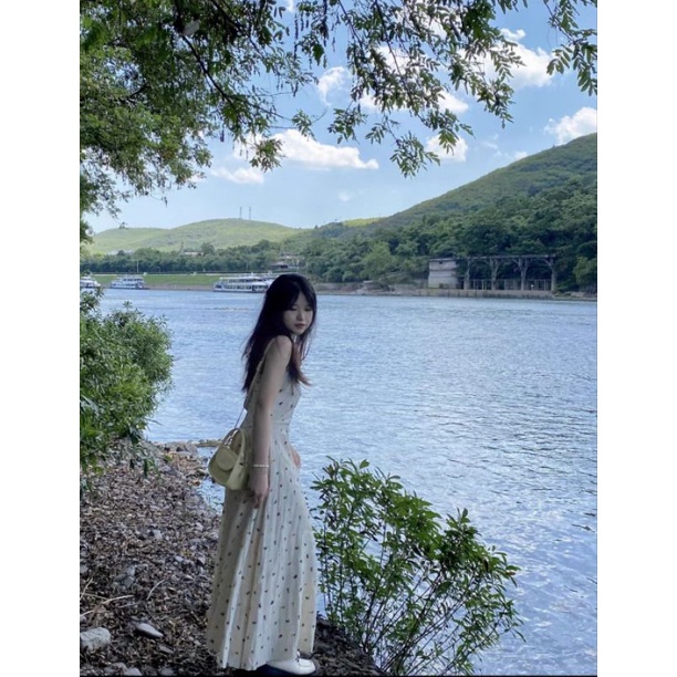 ĐẦM MAXI HOA NHÍ NÀNG THƠ MÙA THU TRONG VEO