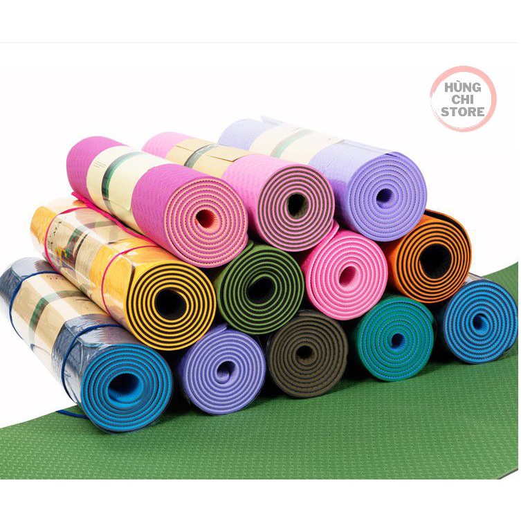 Thảm YOGA 2 Lớp Cao Cấp, Tập Gym, Chống Trơn Trượt Tiện Lợi 💦