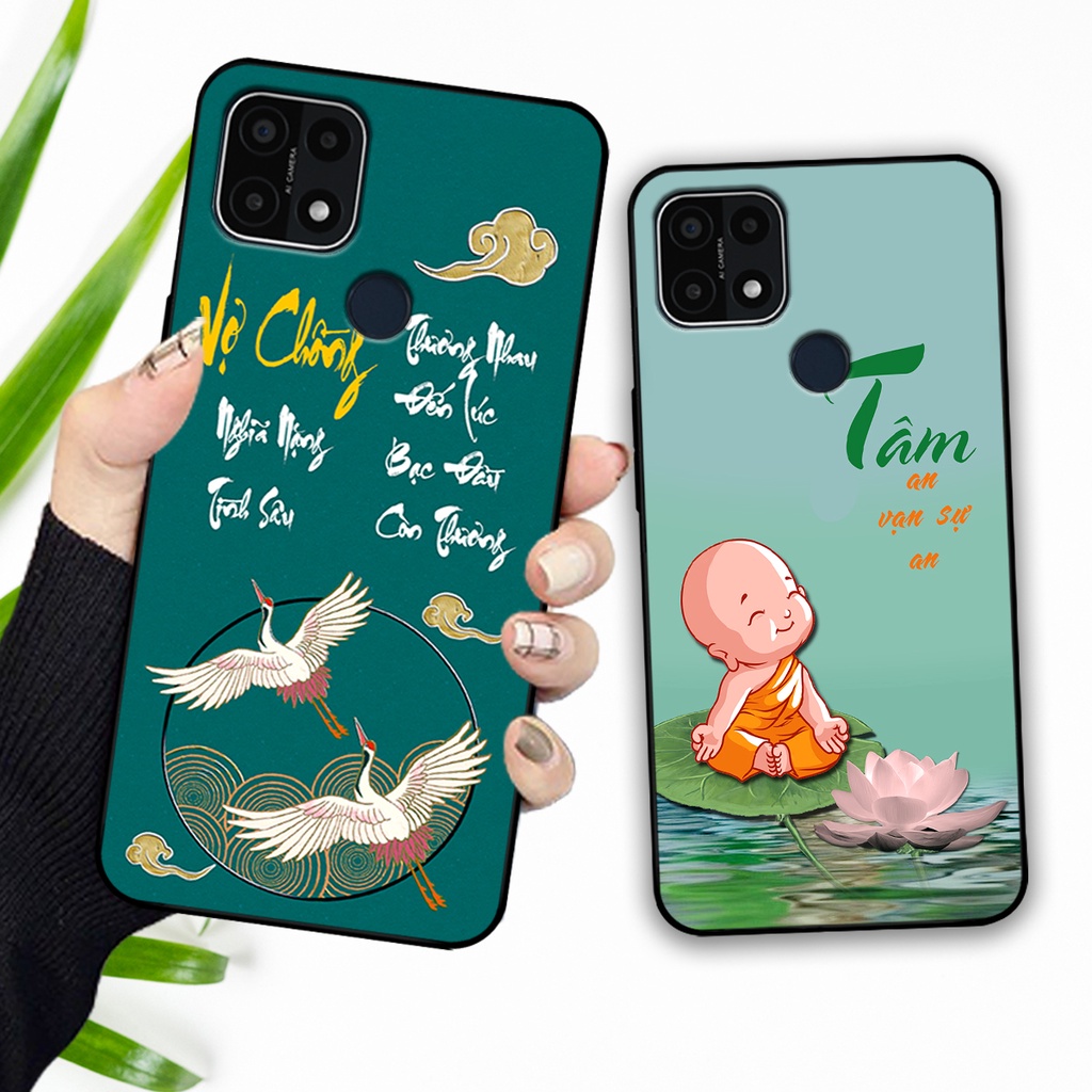 Ốp lưng Oppo A15 - Oppo  A15s in hình phong cách chữ thư pháp cha mẹ, tài lộc.