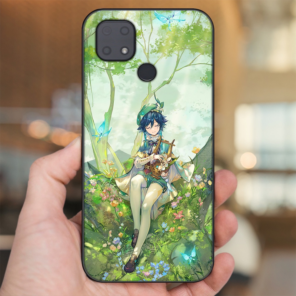 Ốp lưng Xiaomi Redmi 10C viền đen in hình Venti Genshin Impact