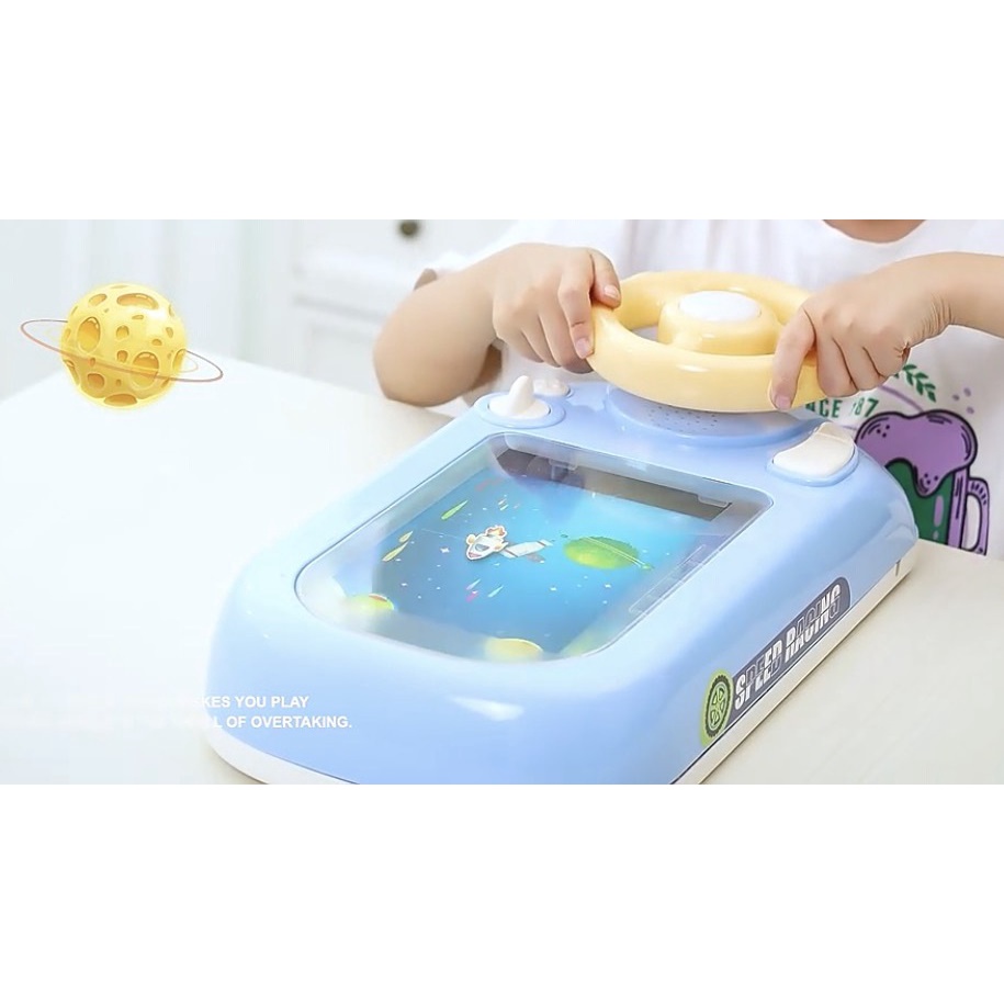 Đồ chơi điện tử đua xe / tàu vũ trụ điều khiển bằng vô lăng nhiều cấp độ dùng pin sạc