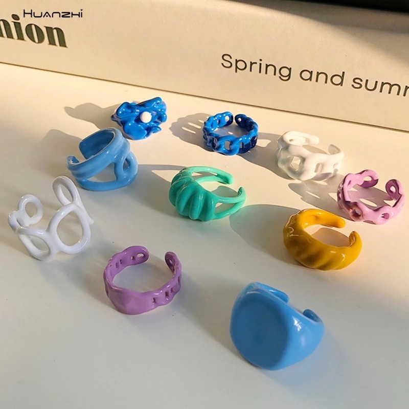 IF ME Nhẫn Không Đối Xứng Thiết Kế Điều Chỉnh Được Thời Trang Dành Cho Bạn Nữ