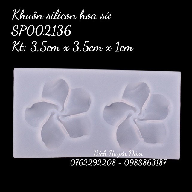 Khuôn silicon hoa sứ đổ rau câu, socola
