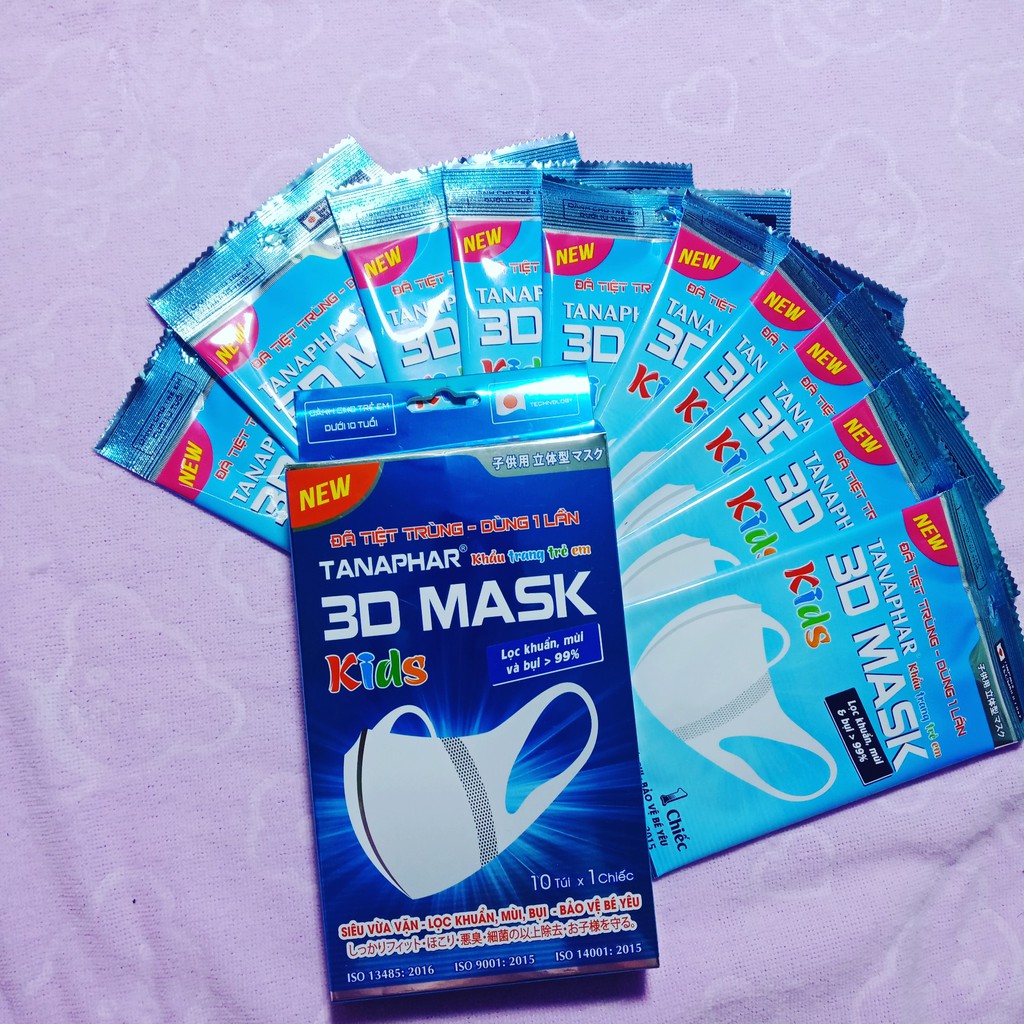 Khẩu trang 3D Mask Tanaphar hộp 10 chiếc