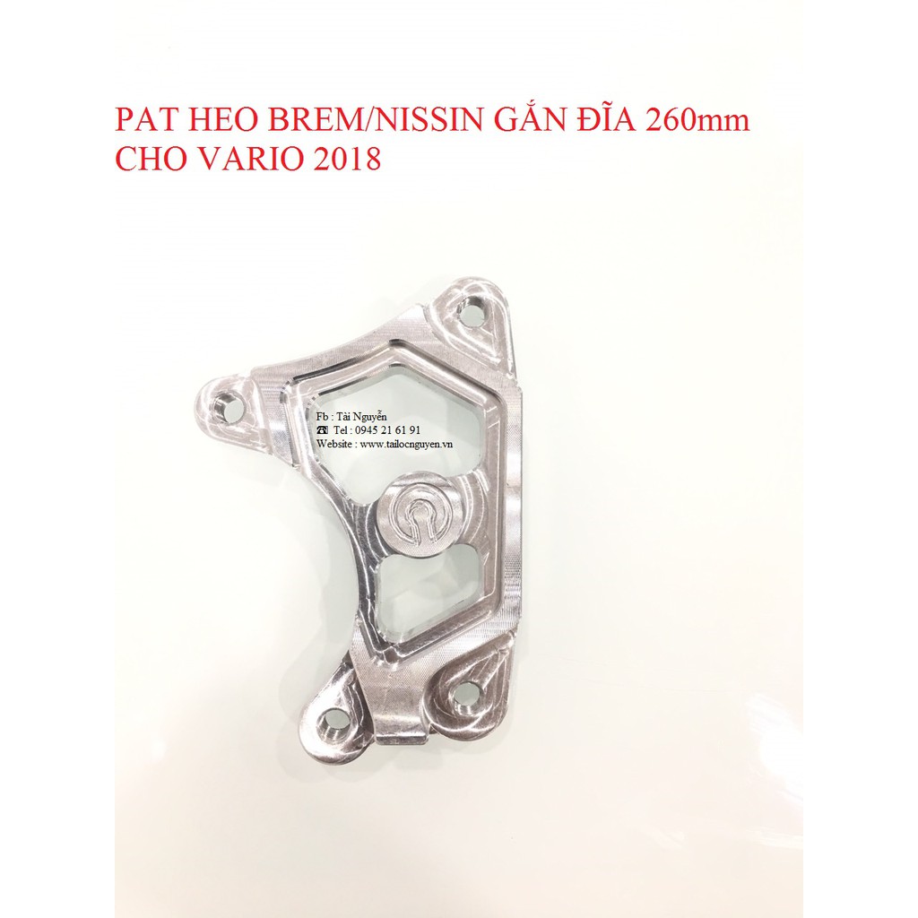 PAT HEO ZIN/BREM/NISSIN GẮN ĐĨA 260mm CHO VARIO 2018 - VISION/CLICK