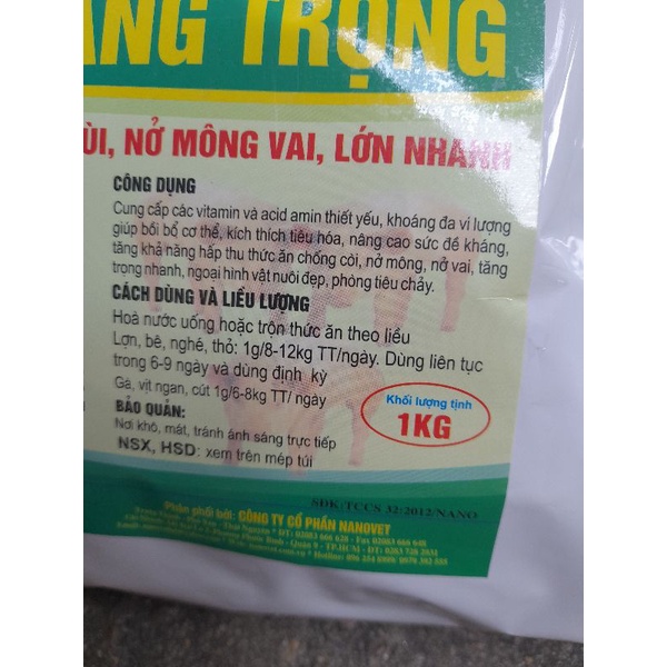 Siêu vỗ béo lợn trâu bò heo gà mix siêu tăng trọng vịt ngan ngỗng dê thỏ chó cừu cút an toàn vitamin khoáng premix acid