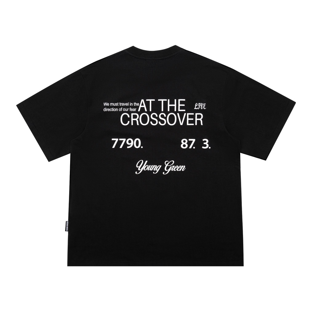 Áo Thun Young Green Crossver in lụa - Chất liệu 100% thun cotton vải 250gsm dày