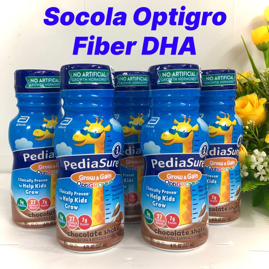 ❤️ [Date 7/2022] Lốc 6 lon Sữa nước Pediasure Vani, Dâu, Fiber xơ, Socola Mỹ 237ml