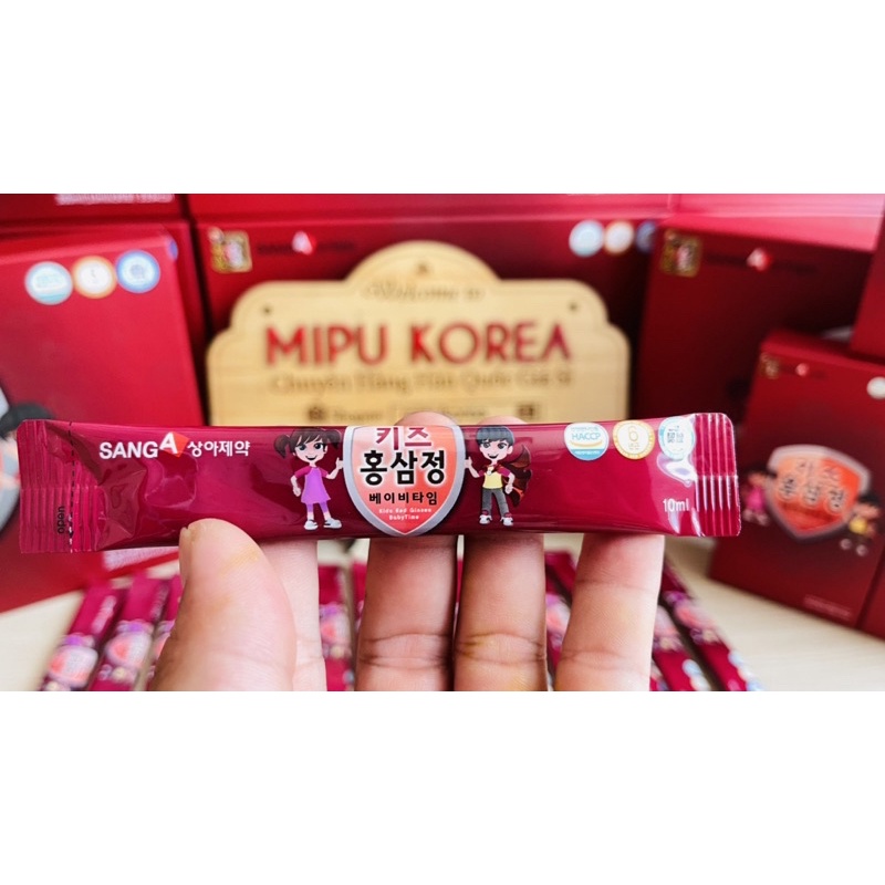 [Mã GROSALE giảm 10% đơn 150K] Baby SangA Nước Hồng Sâm Trẻ Em Hàn Quốc Hộp 30 gói x 10 ml