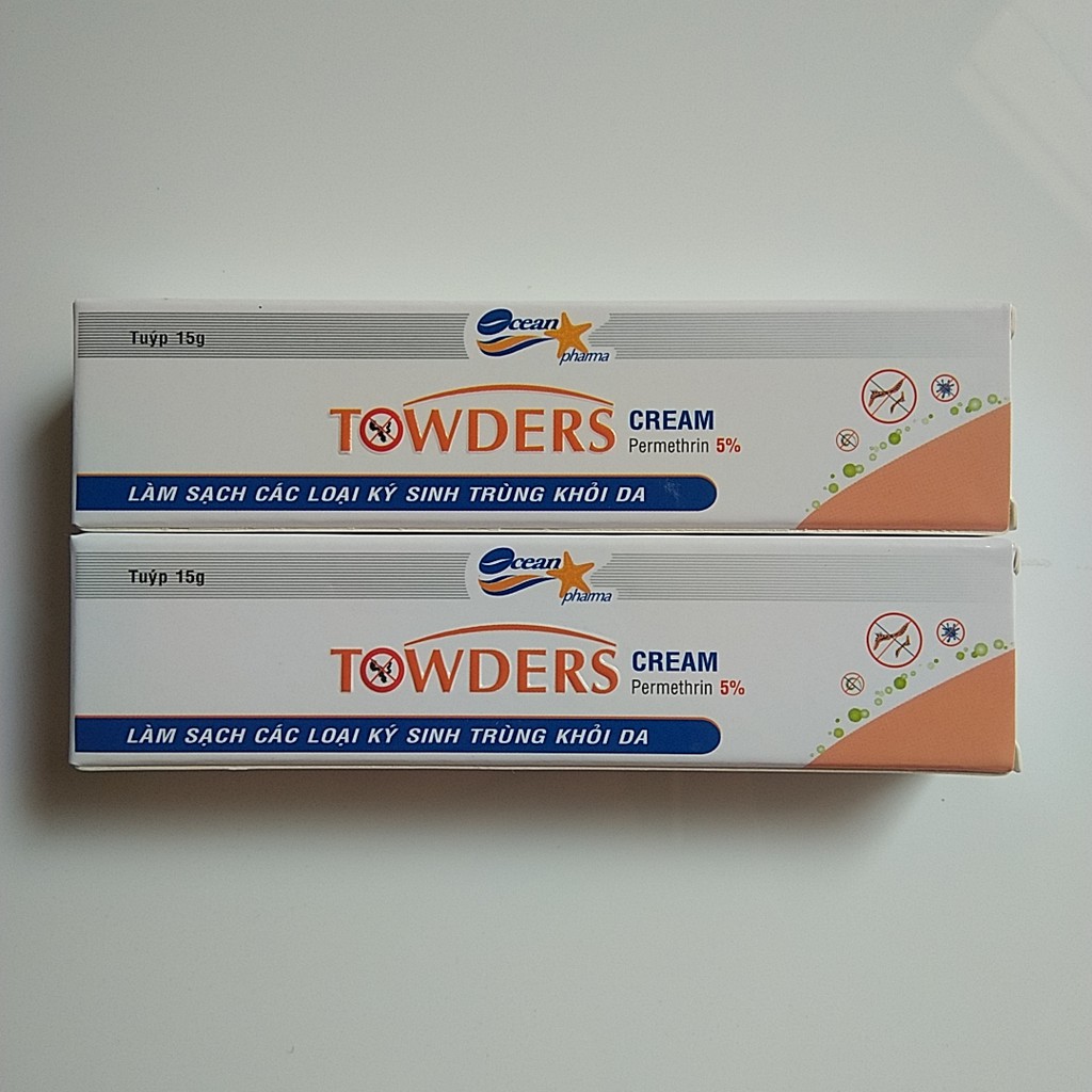 Kem Bôi Ngứa Ghẻ Towders Cream  DATE 2025 Kem Loại Bỏ Các Loại Rận Mu Và Làm Sạch Kí Sinh Trùng Khỏi Da Tuýp 15g
