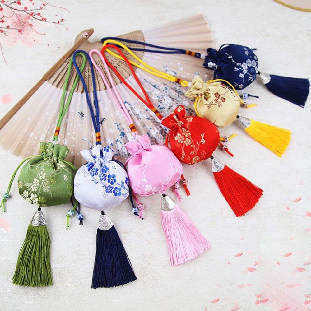 Túi Nhỏ Đựng Trang Sức/Quà Tặng Bằng Vải Thổ Cẩm Màu Sắc Retro Phong Cách Trung Hoa Cho Nữ