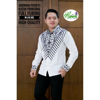 Áo sơ mi trắng Batik bằng cotton mịn nhiều lớp thiết kế hiện đại cho nam