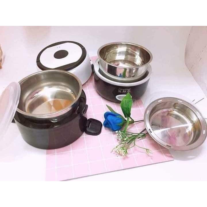 Hộp Cơm Hâm Nóng 💖FREESHIP💖 Hộp Cơm Điện Inox 3 Tầng ( BẢO HÀNH 1 NĂM)