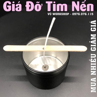 Dụng cụ giữ bấc nến bằng gỗ - giá đỡ tim nến