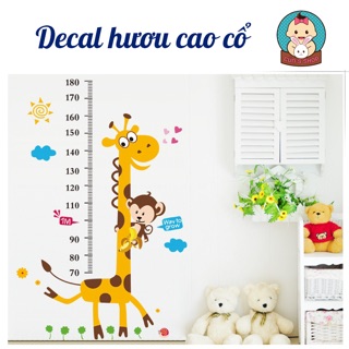 Decal dán tường đo chiều cao cho bé
