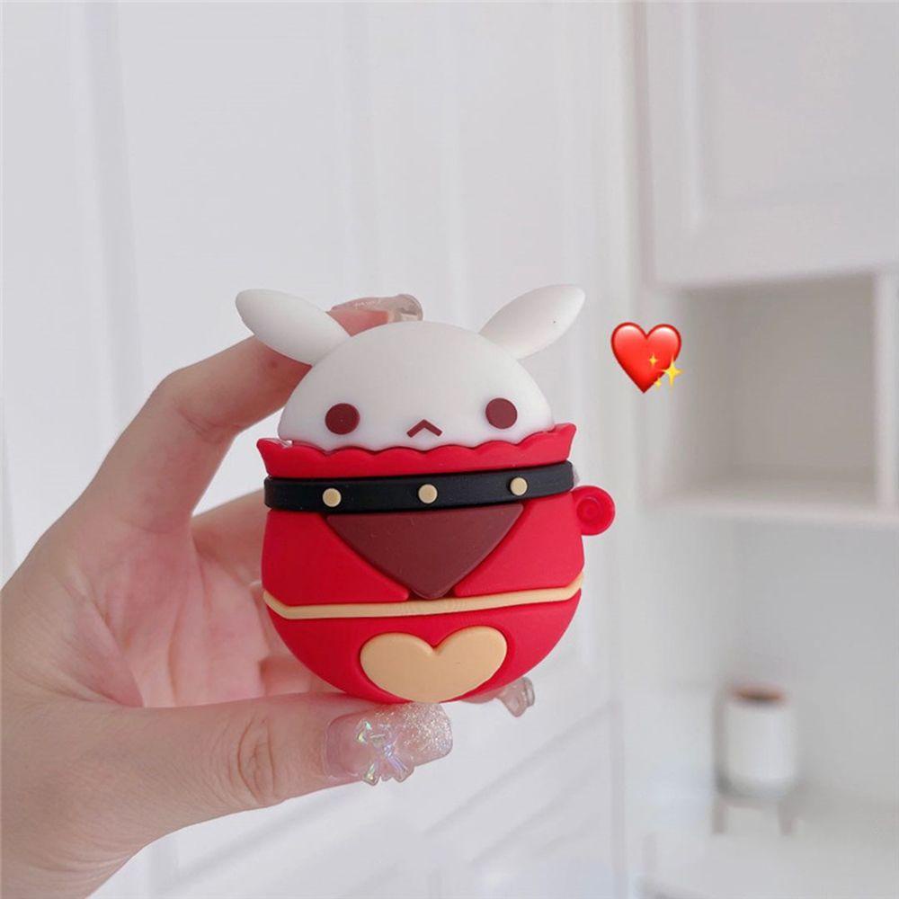 CHOOKEY Vỏ Bảo Vệ Hộp Sạc Tai Nghe AirPods Pro 1 / 2 Bằng Silicon Họa Tiết Hoạt Hình Klee Ganyu Keqing Bomb Da