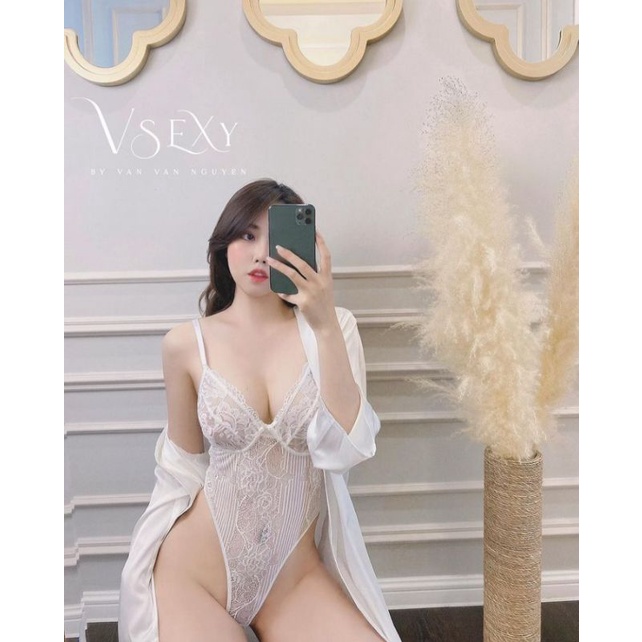 J20 bodysuit jumpsuit bộ liền thân ren sexy gợi cảm clip thật