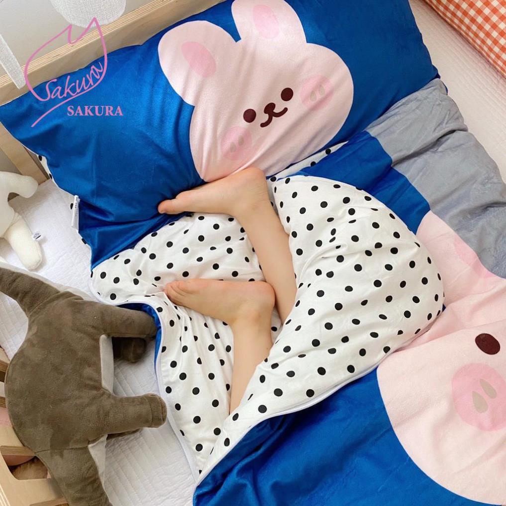 Túi Ngủ Đông cho Bé Nỉ Nhung Siêu Mềm Ấm - Túi Ngủ Đi Học Đi Học Đi Chơi Cho Bé Tiện Lợi