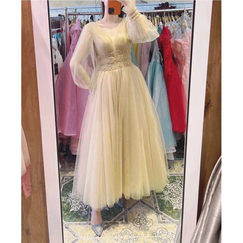 ĐẦM TIỂU THƯ TAY PHỒNG ĐÍNH NGỌC TRAI HACK EO CON KIẾN