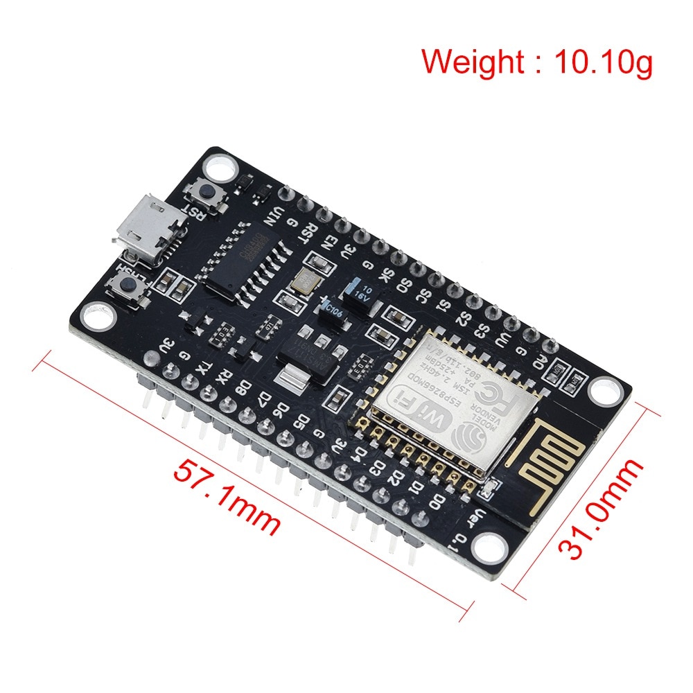 Mô Đun Không Dây NodeMcu v3 CH340 Lua WIFI ESP8266 Có Ăng Ten Và Cổng usb Cho Arduino