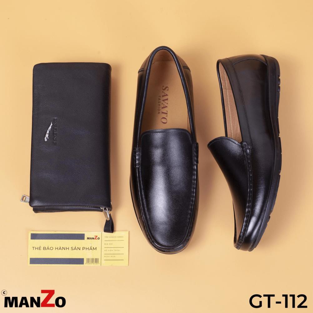 [DA THẬT] GIÀY MỌI NAM GIÁ RẺ - GIÀY LƯỜI NAM DA BÒ THẬT BẢO HÀNH 12 THÁNG TẠI MANZO STORE - GT-112