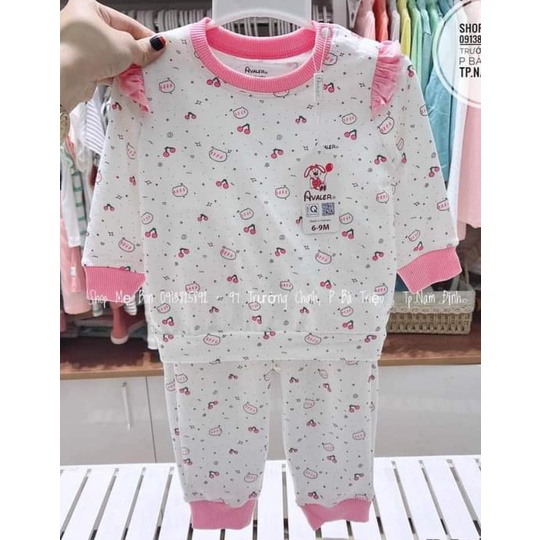 AVALER - Bộ dài tay bé trai, gái chính hãng chất nỉ coton da cá