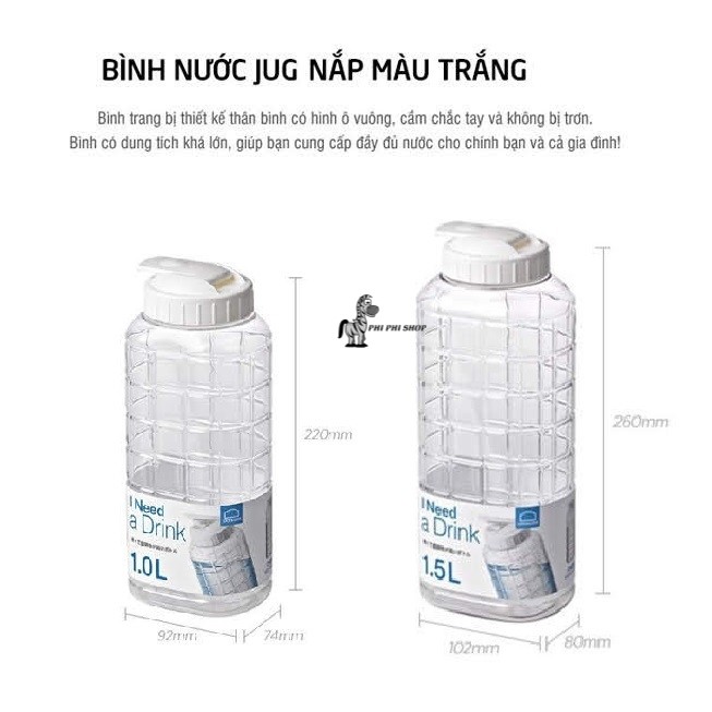 Bình nước nhựa Lock&amp;Lock Chess Bottle 1L/1.5L HAP81