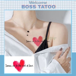 Hình xăm tatoo trái tim chữ H07. Xăm dán tatoo mini tạm thời, size <10x6cm