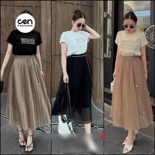 Chân Váy Nữ Quảng Châu Dáng Dài Thời Trang Hàng Hiệu - V44