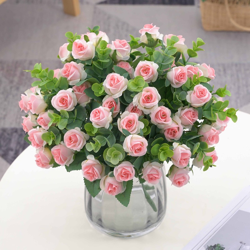 Bó 11 Hoa Hồng Giả Bằng Nhựa Dùng Trang Trí Tiệc Cưới