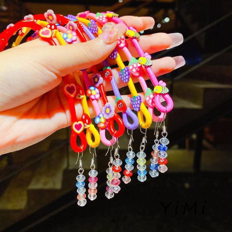 Dây buộc tóc, cột tóc scrunchies hoa quả dễ thương