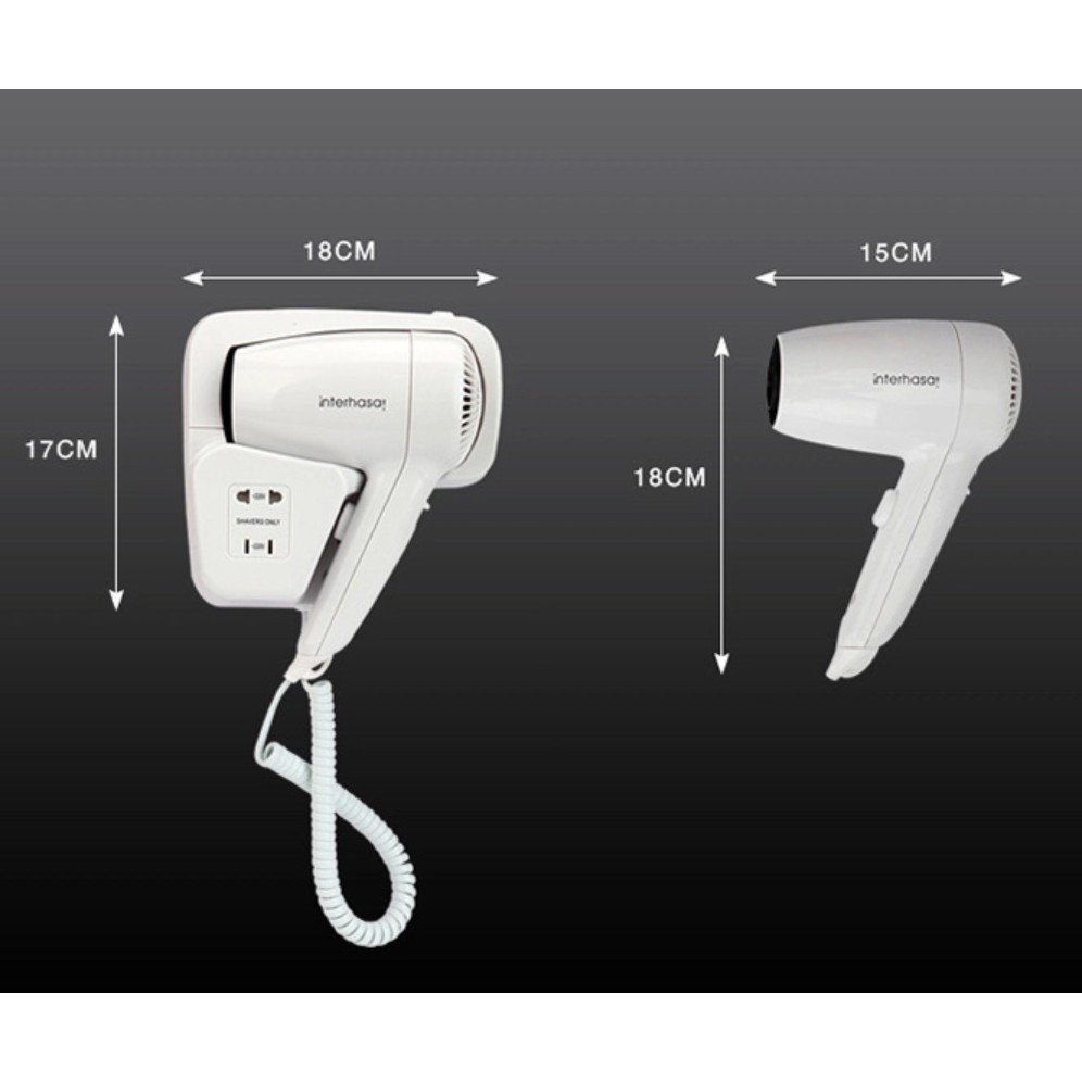 Máy sấy tóc phòng tắm INTERHASA (Korea Export) - Home and Garden